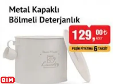 METAL KAPAKLI BÖLMELİ DETERJANLIK